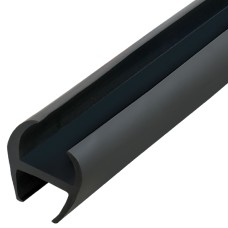 Black Rubber Door Seal "H" Type - 20mm